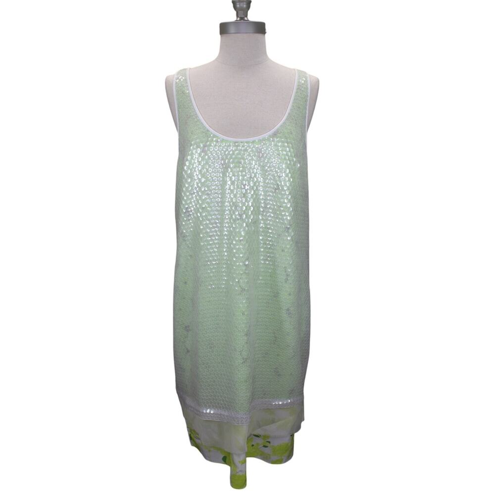 Diane von Furstenberg Dress Women 10 Spring Garden Sequined Tess Embellished